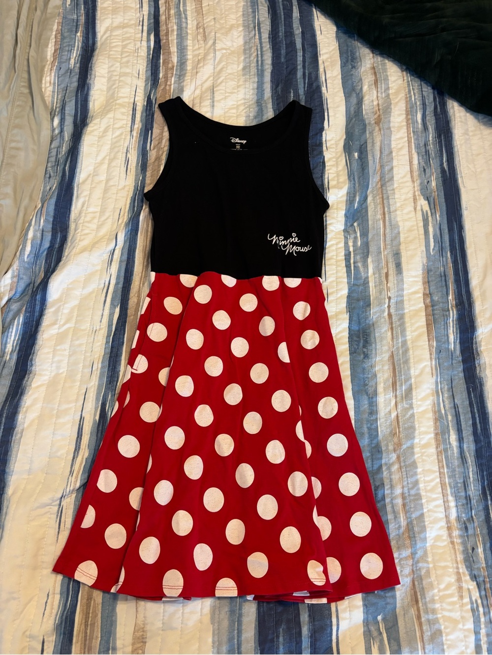 Disney Minnie Mouse Red Polka Dot Womens Dress